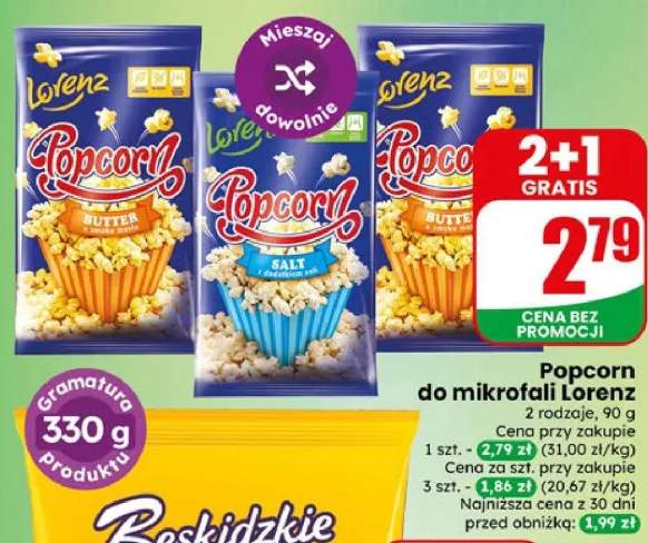Popcorn do mikrofali Lorenz 2+1 gratis