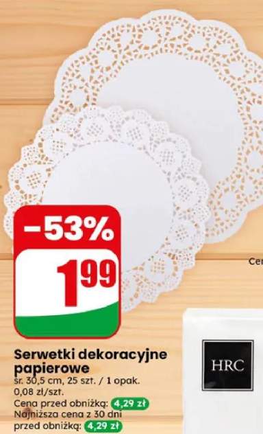 Serwetki dekoracyjne papierowe śr. 30,5cm 25szt.