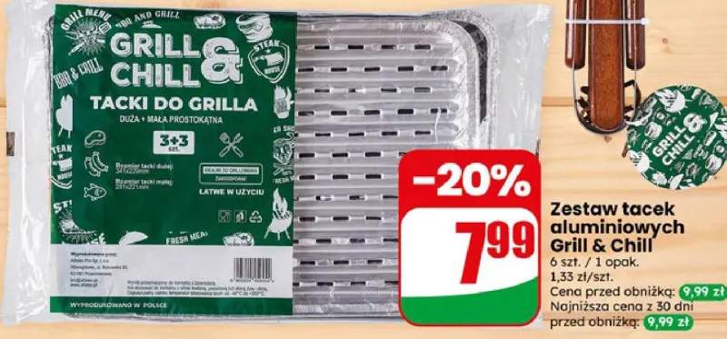 Zestaw tacek aluminiowych Grill & Chill 6szt.