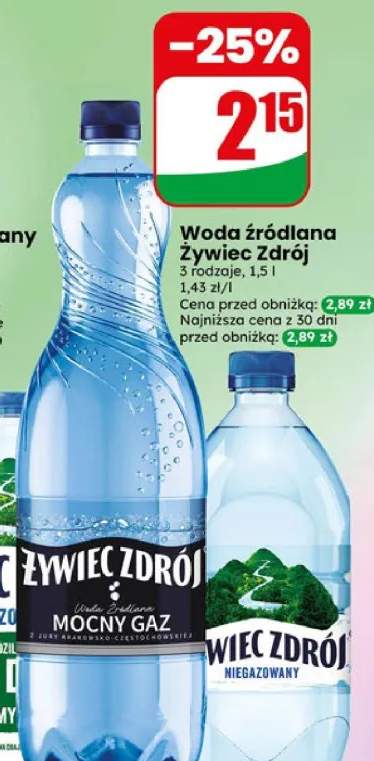 Woda źródlana żywiec zdrój 3 rodzaje