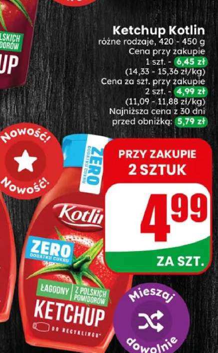 Ketchup Kotlin różne rodzaje