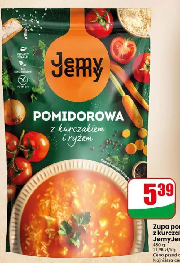Zupa pomidorowa z kurczakiem i ryżem JemyJemy