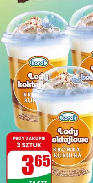 Lody kubek Koral 2 rodzaje