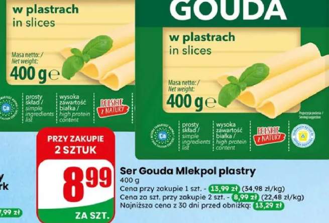 Ser gouda mlekpol plastry
