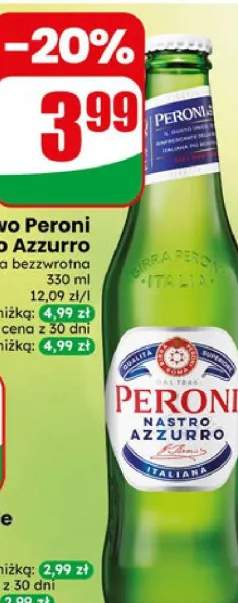 Piwo Peroni Nastro Azzurro butelka bezzwrotna