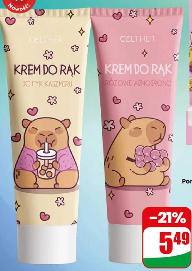 Krem do rąk Kapibara Celther 2 rodzaje