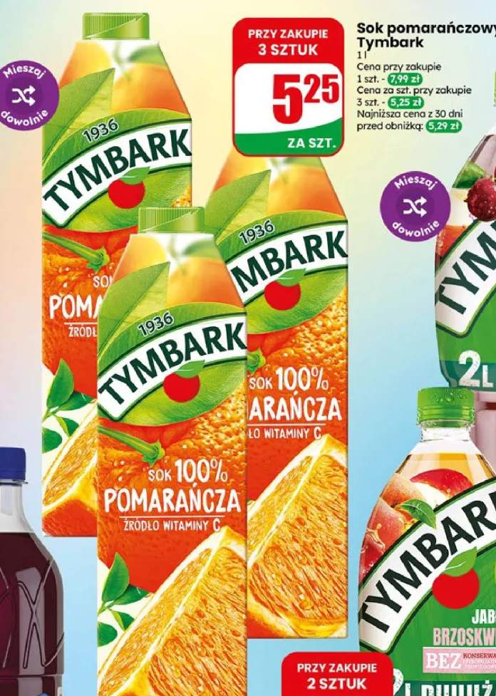 Sok pomarańczowy Tymbark 100%