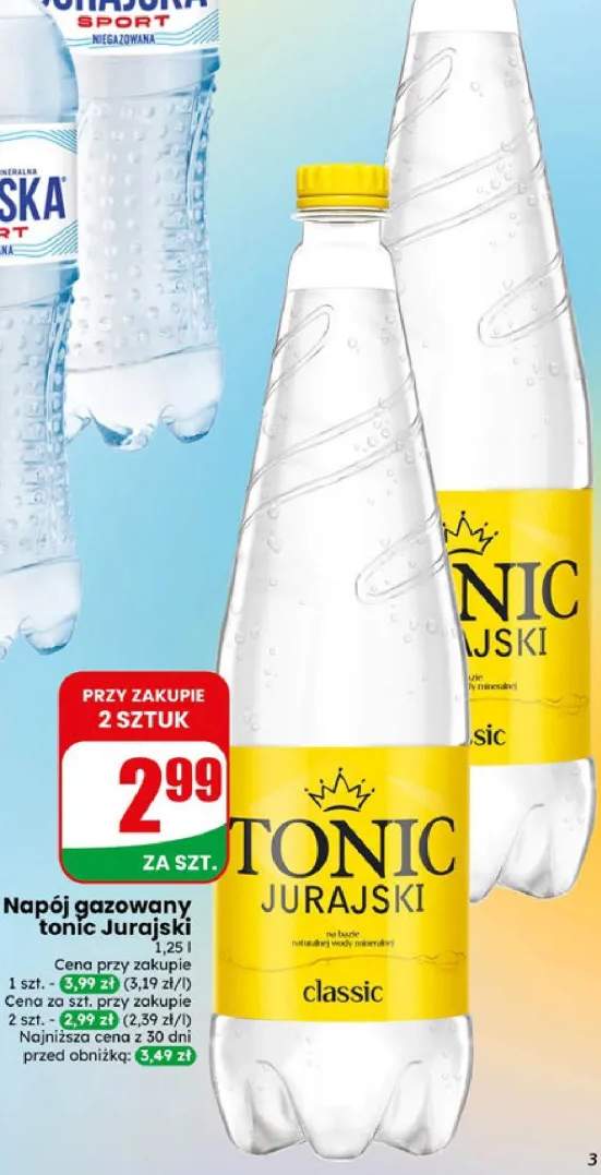 Napój gazowany tonic Jurajski classic