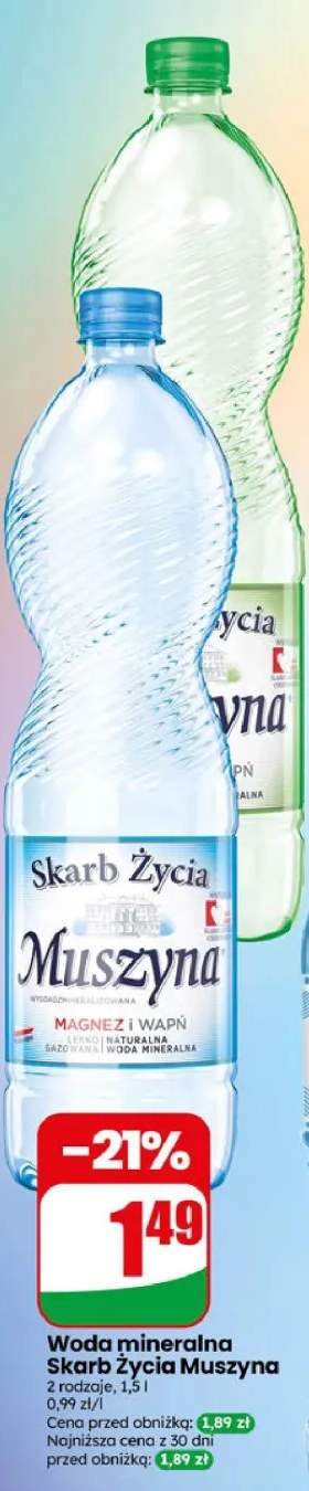 Woda mineralna Skarb Życia Muszyna lekko gazowana