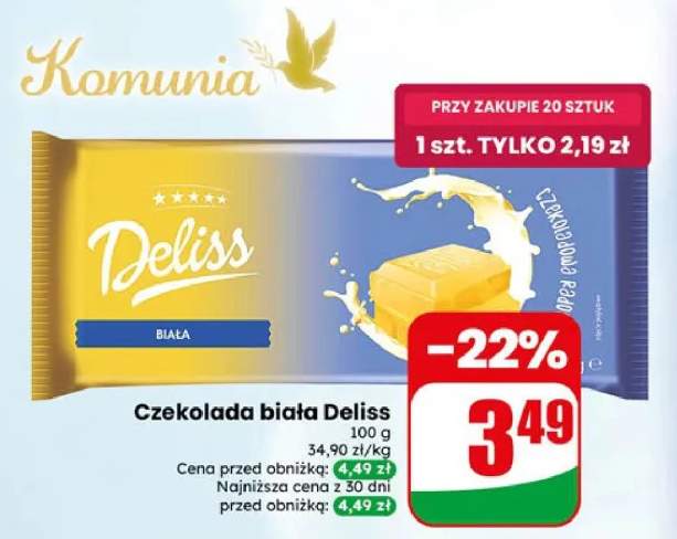 Czekolada biała Deliss