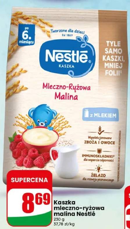 Kaszka mleczno-ryżowa malina Nestlé
