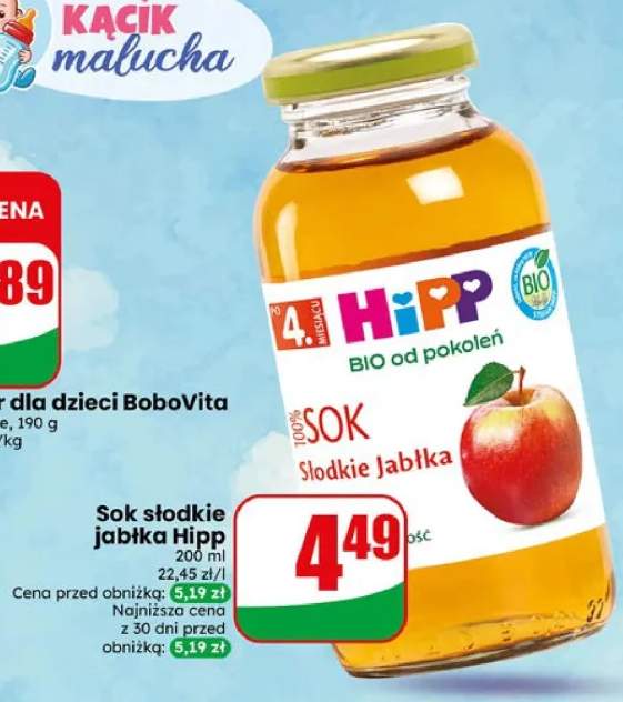 Sok słodkie jabłka Hipp BIO