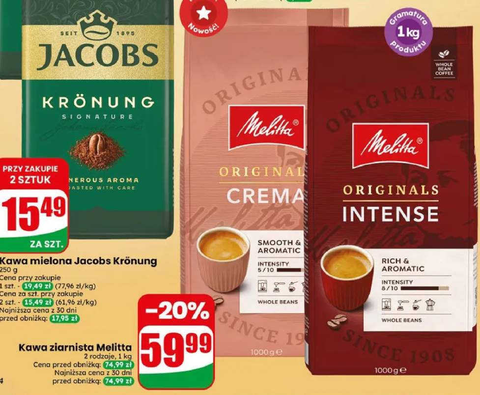 Kawa ziarnista Melitta Originals Intense