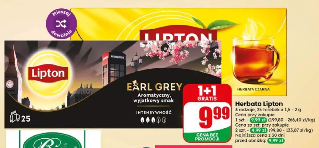 Herbata Lipton Earl Grey czarna
