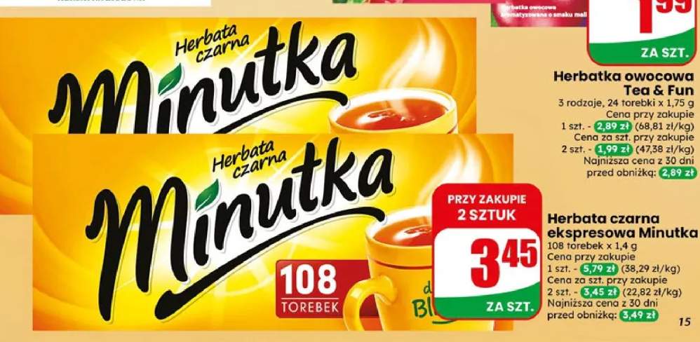Herbata czarna ekspresowa Minutka