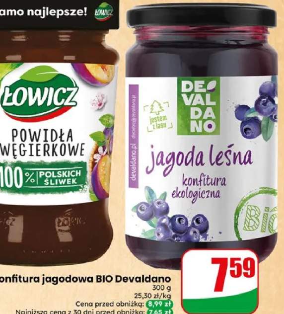 Konfitura jagodowa BIO Devaldano jagoda leśna