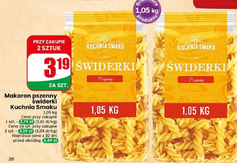 Makaron pszenny świderki Kuchnia Smaku