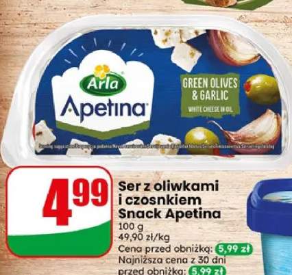 Ser z oliwkami i czosnkiem Snack Apetina