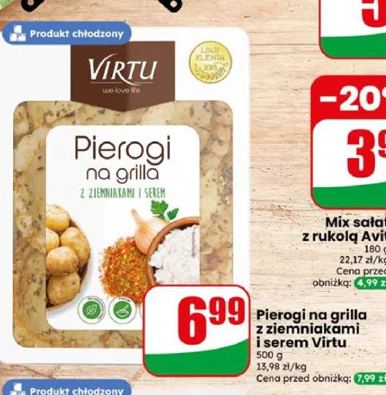 Pierogi na grilla z ziemniakami i serem Virtu