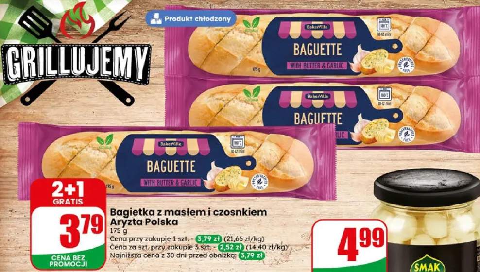 Bagietka z masłem i czosnkiem Aryzta Polska