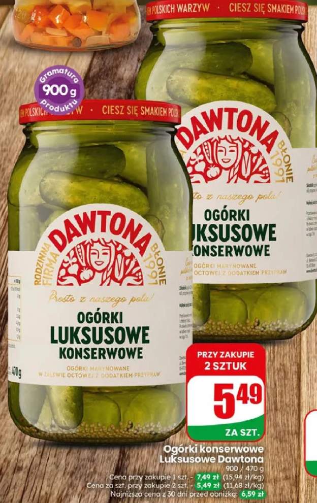 Ogórki konserwowe Luksusowe Dawtona