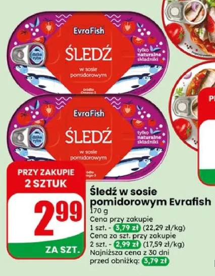 Śledź w sosie pomidorowym Evrafish