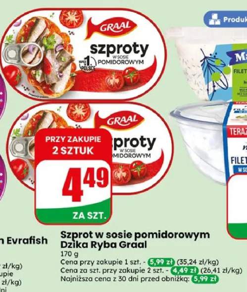 Szprot w sosie pomidorowym Dzika Ryba Graal