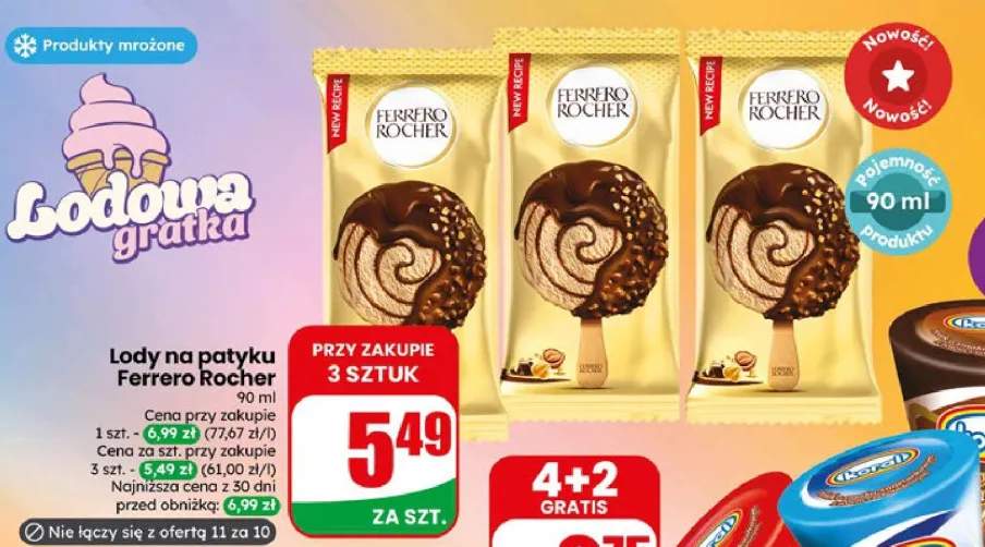 Lody na patyku Ferrero Rocher