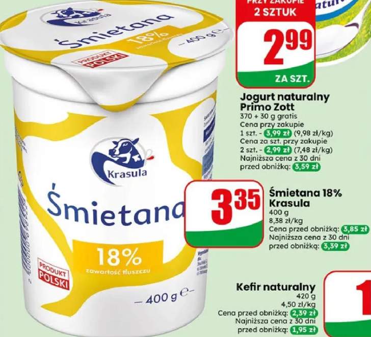 Śmietana 18% Krasula