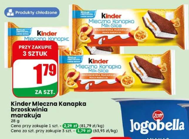Kinder Mleczna Kanapka Milk-Slice brzoskwinia marakuja