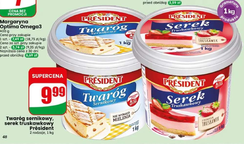 Twaróg sernikowy Président