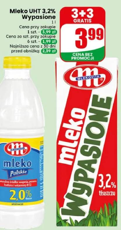 Mleko UHT 3,2% Wypasione Mlekovita