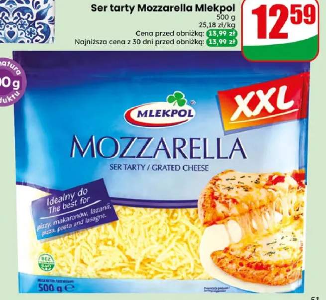 Ser tarty Mozzarella Mlekpol XXL