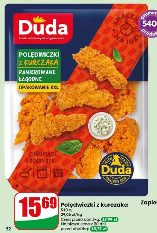 Polędwiczki z kurczaka panierowane łagodne Duda