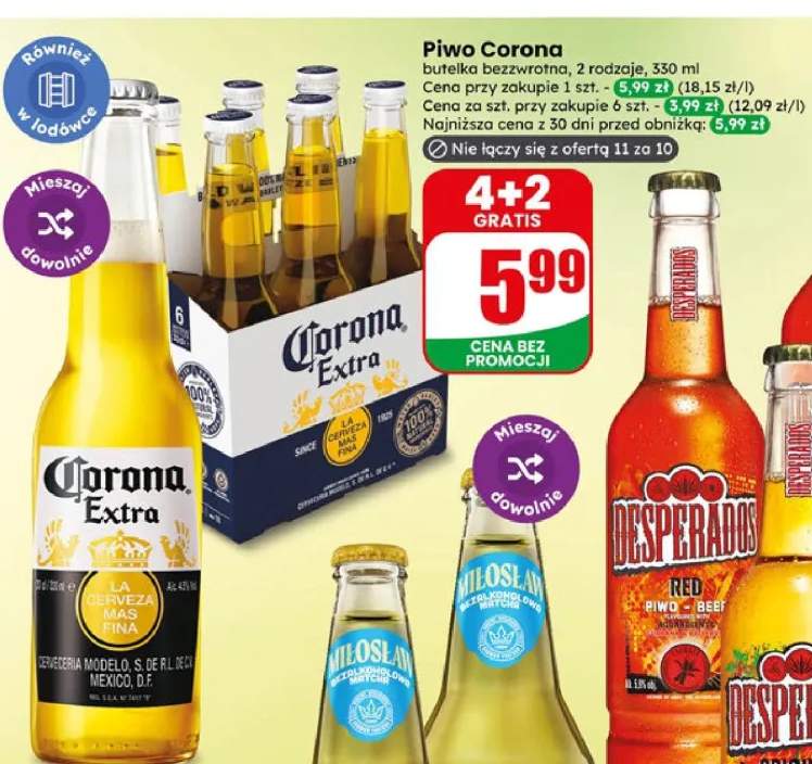 Piwo Corona Extra butelka bezzwrotna