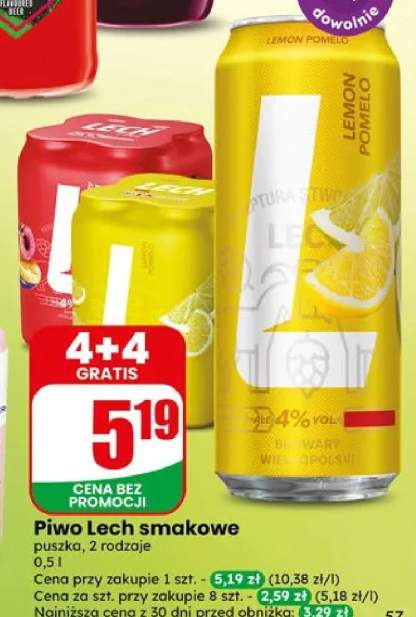 Piwo Lech smakowe puszka