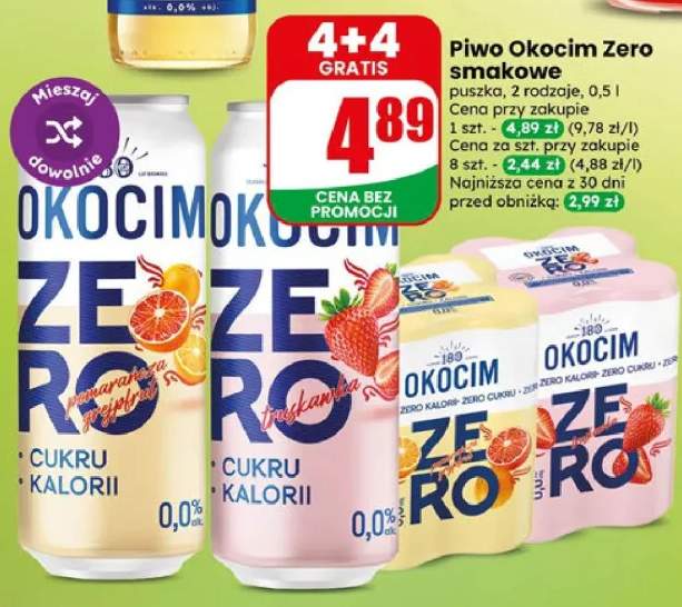Piwo Okocim Zero smakowe puszka