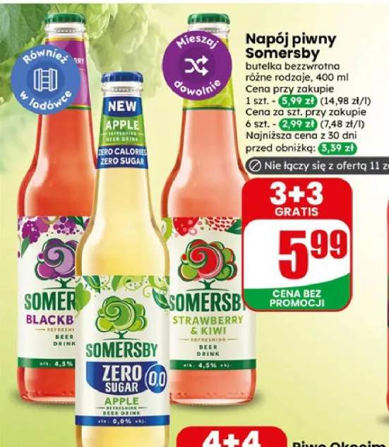 Napój piwny Somersby butelka bezzwrotna