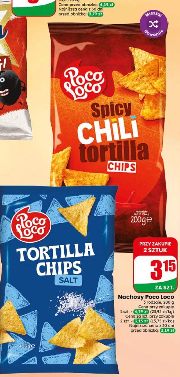 Nachosy Poco Loco tortilla chips salt