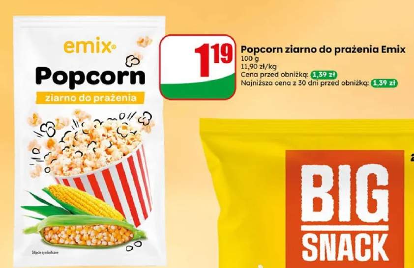 Popcorn ziarno do prażenia Emix