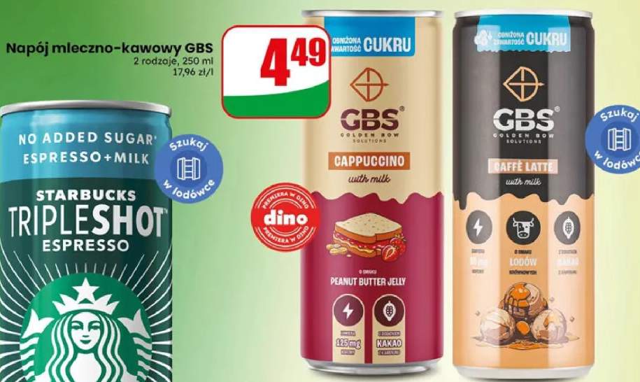 Napój mleczno-kawowy Tripleshot Espresso No Added Sugar Starbucks