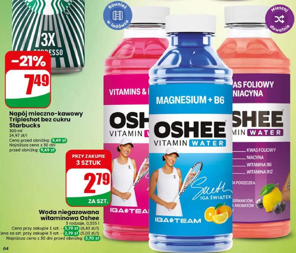 Woda niegazowana witaminowa Oshee Vitamin Water