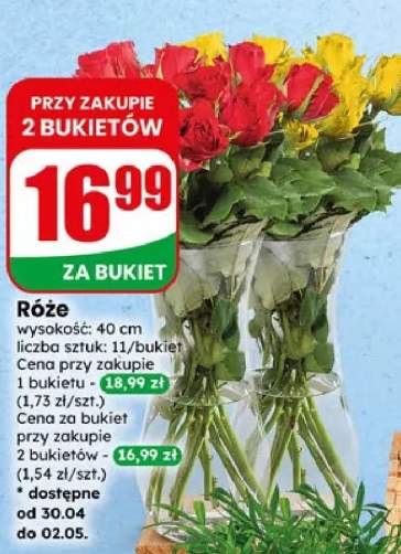 Róże bukiet wysokość 40cm