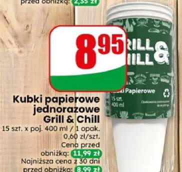 Kubki papierowe jednorazowe Grill & Chill
