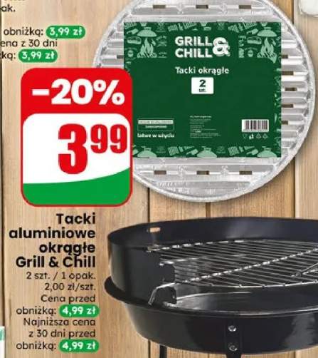 Tacki aluminiowe okrągłe Grill & Chill
