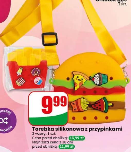 Torebka silikonowa z przypinkami frytki