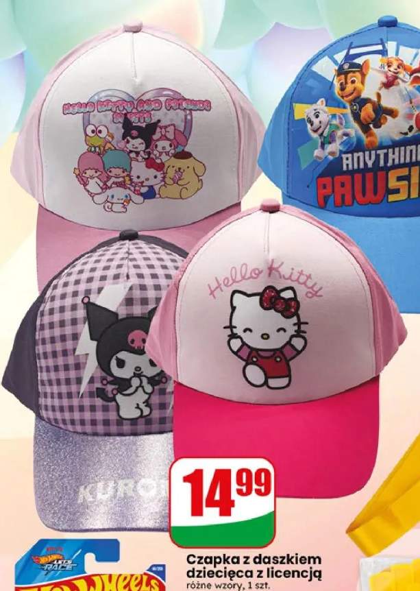 Czapka z daszkiem dziecięca z licencją Hello Kitty