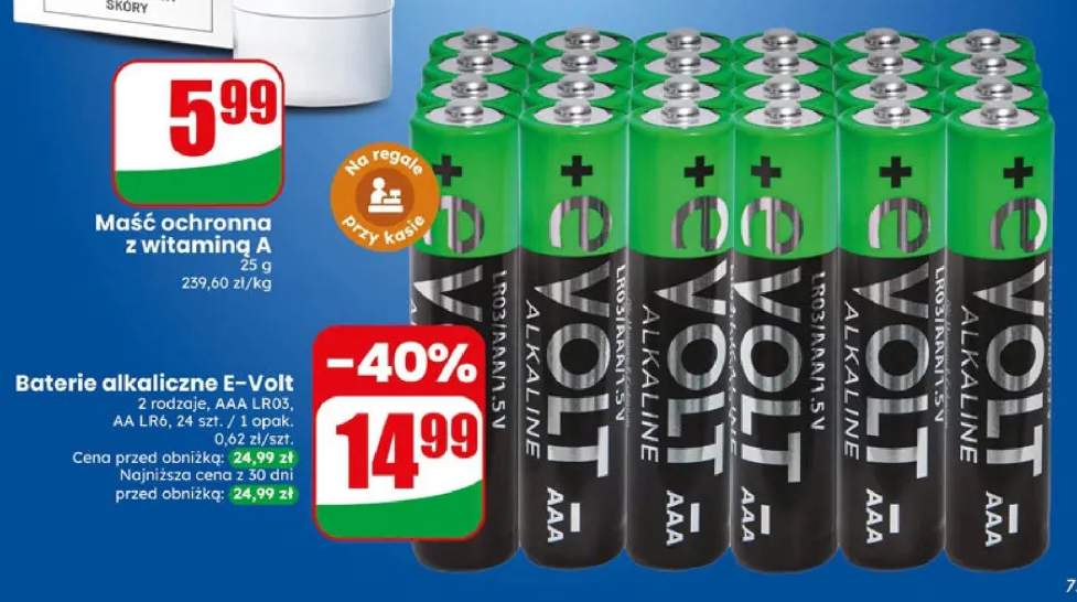 Baterie alkaliczne AAA LR03 E-Volt