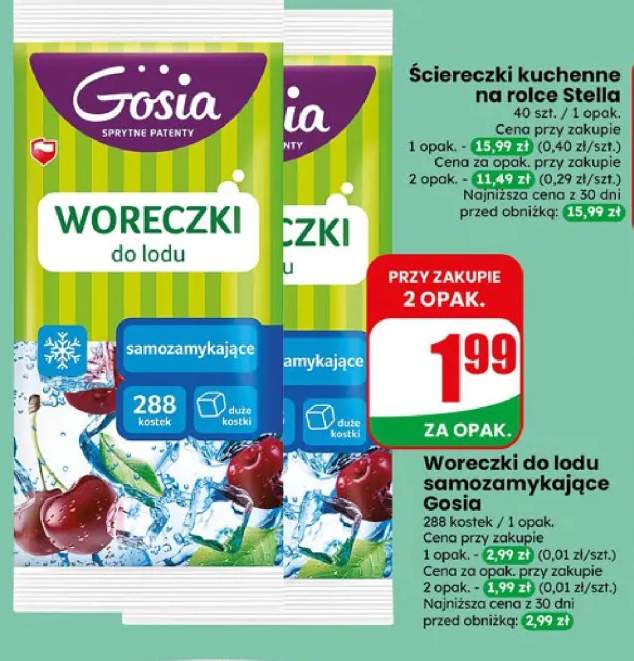 Woreczki do lodu samozamykające Gosia