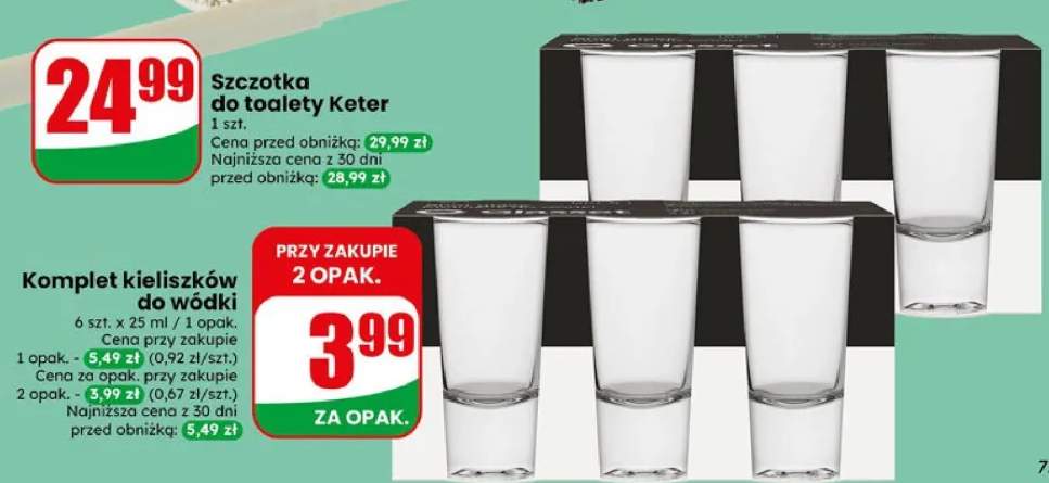 Komplet kieliszków do wódki 25ml